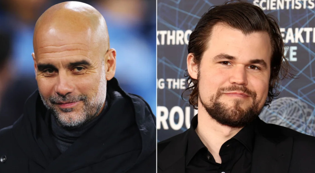 Magnus Carlsen and Pep Guardiola: Two sporting kings meet to talk tactics as bromance blossoms